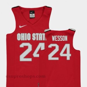 Cheapest Kids Basketball Replica #24 Ohio State Andre Wesson college Jersey - Red